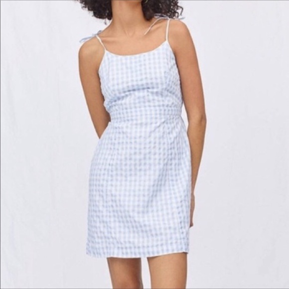 White Gingham Dress Size 
